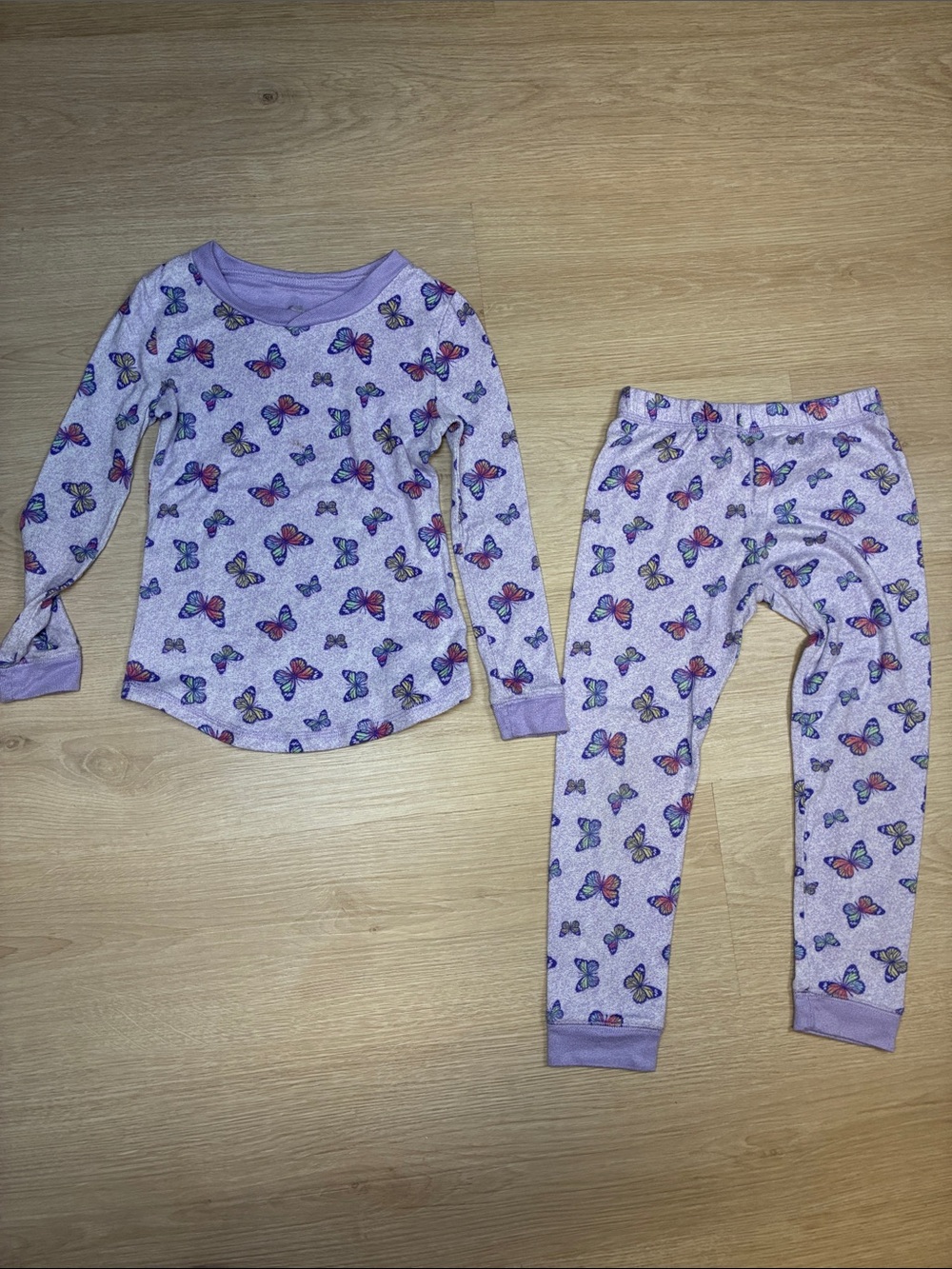 Sleep On It Soft Lavender Butterfly Pajama Set